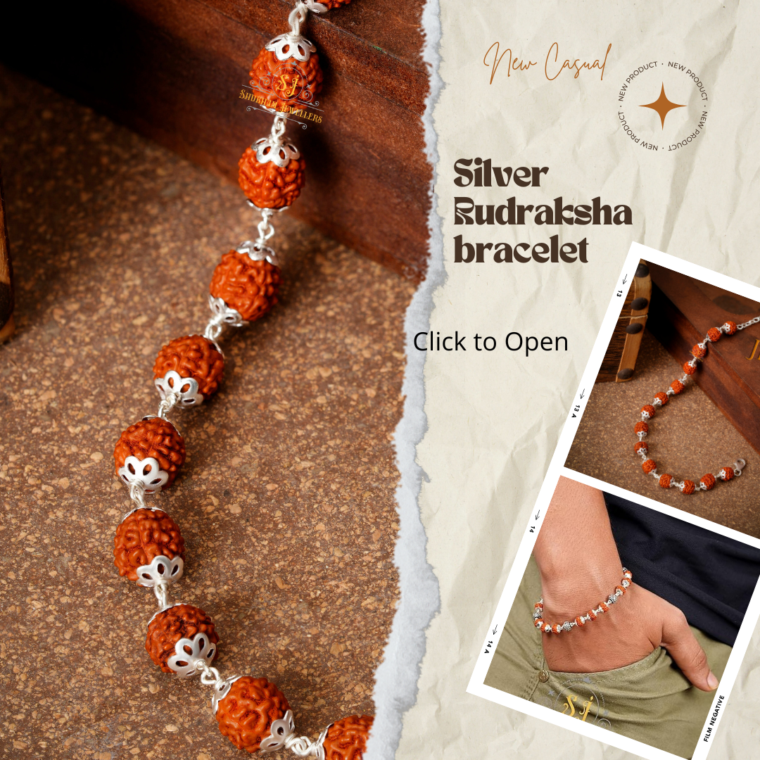 Luxury of Silver Rudraksha bracelet