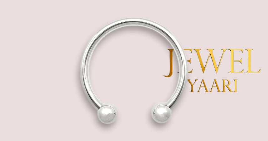 SJ SHUBHAM JEWELLERS™ Tiny Hoop and Septum Nose Ring One Piece/Combo/Gold 18K 750/925 Sterling Silver Simple & Beautiful Nose Pin For Women & Girls