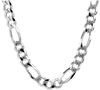 JewelYaari? Pure 925 Sterling Silver Italian Sachin Figaro Chain Necklace ACPL for Men 24 Inches(16 Gm) - JewelYaari By Shubham Jewellers