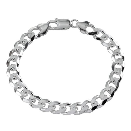 Pure 925 Sterling Silver Italian Curb Bracelet for Men womens, girls, and boys 8.5 Inches(10 Gm) - JewelYaari By Shubham Jewellers