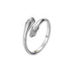 JEWELYAARI by SJ 925 Sterling Silver Hugging Band Ring Hug Eternity Silver Open Statement Ring for Women and Girls - JewelYaari By Shubham Jewellers