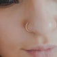 SJ SHUBHAM JEWELLERS™ Tiny Hoop and Septum Nose Ring One Piece/Combo/Gold 18K 750/925 Sterling Silver Simple & Beautiful Nose Pin For Women & Girls