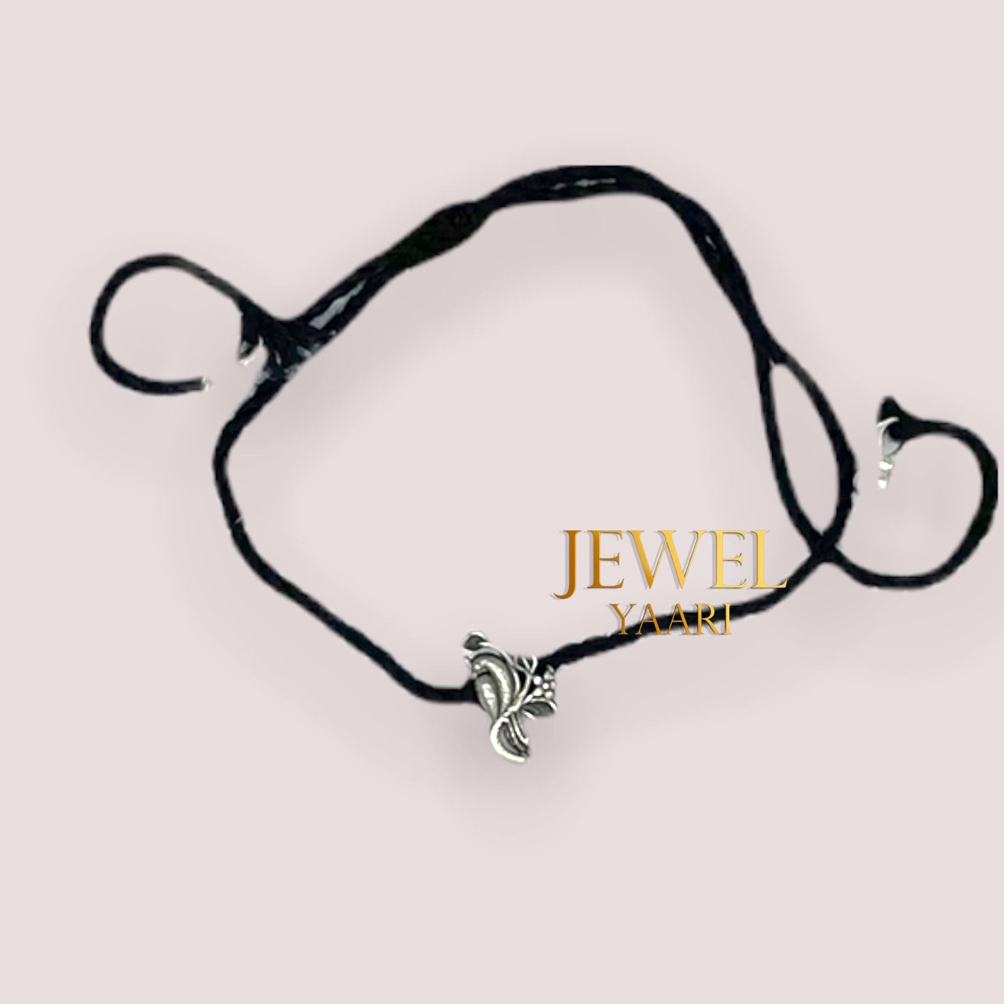 SJ SHUBHAM JEWELLERS Rehti 925 New Oxidised Silver Black Thread Footstep, Owl, Dog Nazarbattu/Nazaiya Anklet/Bracelet for Girls, Women and Children with Silver Ghunghroo