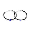 JEWELYAARI? By Shubham Jewellers 925 Sterling Pure Silver (Chandi) Evil Eye Black Beads Crystal Nazariya Bangle/Bracelet For Kids (Pair) - JewelYaari By Shubham Jewellers