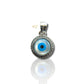 JEWELYAARI™ By SJ Stylish Evil Eye Necklace Pendant Third Blue Eyes Amulet Protection Pendant for Girls, Women, Mens and Children (Evil Eye Pendant Only) - JewelYaari By Shubham Jewellers