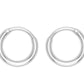 Shubham Jewellers Rehti Small Size Plain Bali Silver Hoops Earrings in Pure 92.5 Sterling Silver for Kids/Girls/Women