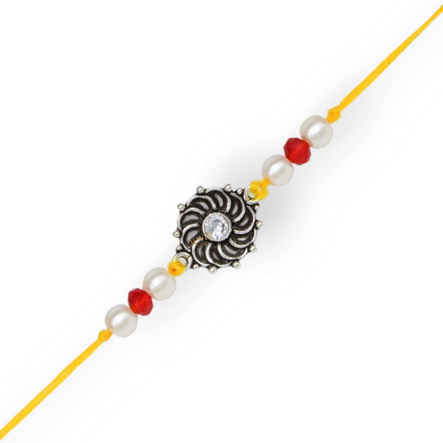 SJ SHUBHAM JEWELLERS™ 925 Sterling Silver Rakhi for brother Rakhi Bracelet Raksha Bandhan Pure Cotton For Men, Boys, Kids Rakhi With Roli Chawal - JewelYaari By Shubham Jewellers