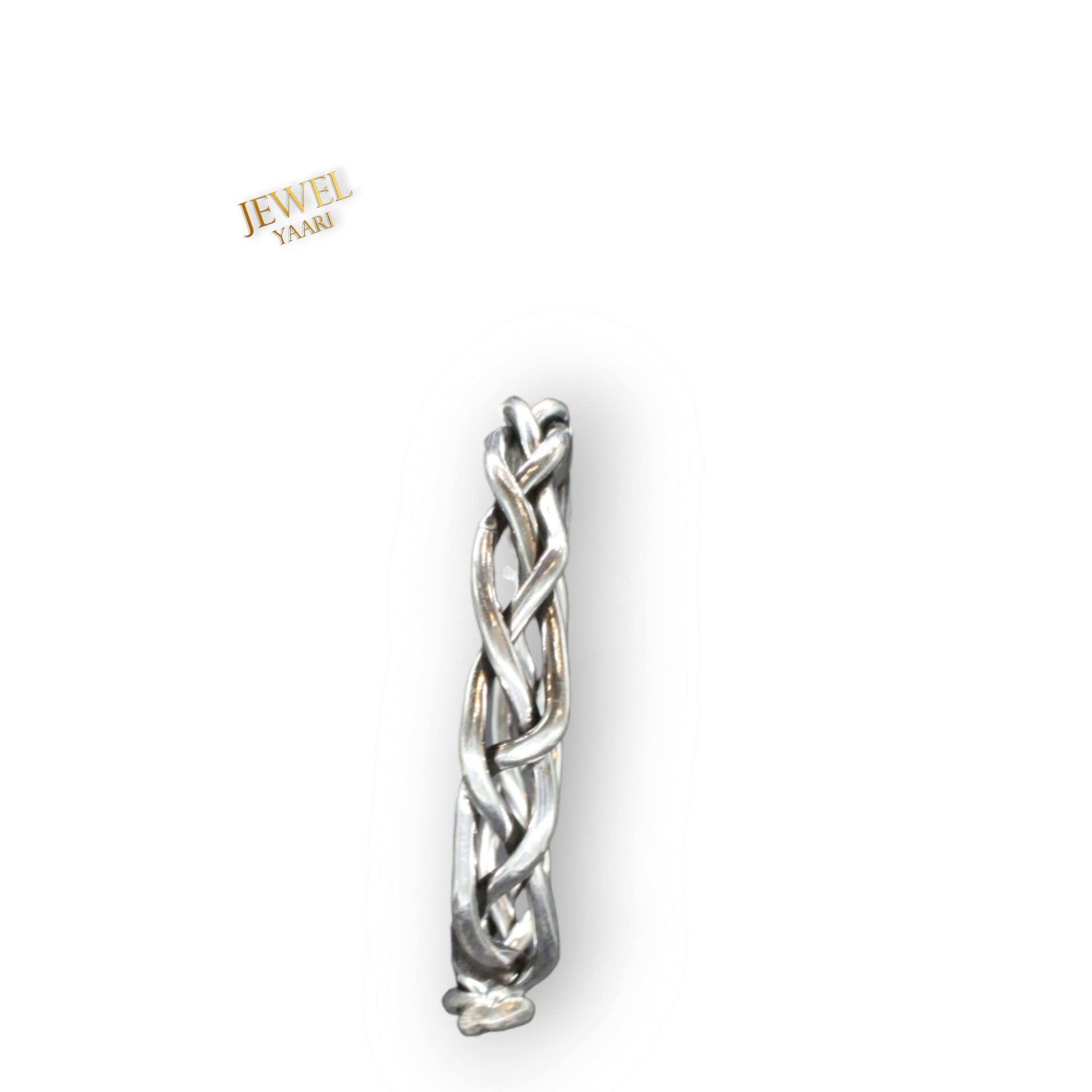 SJ SHUBHAM JEWELLERS™ 925 Pure Silver Chandi Oxidized Tribal Thai Viking Kada For Men(Torque Cuff Kada Men's Silver Bracelet) - JewelYaari By Shubham Jewellers