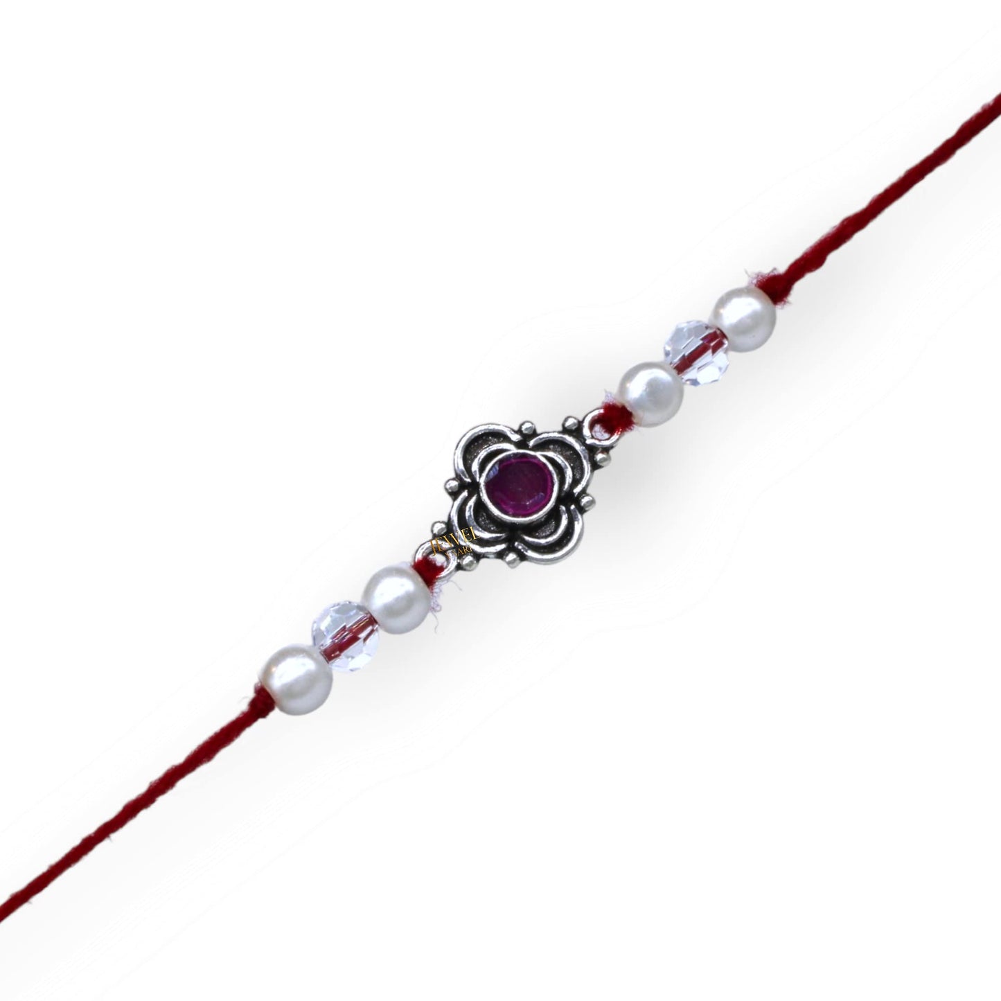 SJ SHUBHAM JEWELLERS™ 925 Sterling Silver Rakhi for brother Rakhi Bracelet Raksha Bandhan Pure Cotton For Men, Boys, Kids Rakhi With Roli Chawal - JewelYaari By Shubham Jewellers