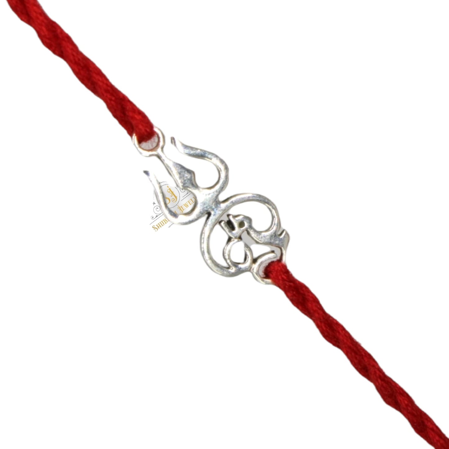 SJ SHUBHAM JEWELLERS? Pure 925 Sterling Silver Rakhi for brother Charm Bracelet Raksha Bandhan With Pure Cotton Thread For Men, Boys, Rakhis Snktrn