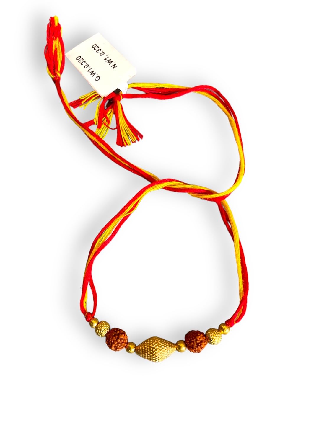 SJ SHUBHAM JEWELLERS™ 22K Gold Beads Rakhi Bracelet for Men/Boys (916 22K Yellow Gold Rakhi For Brother) - JewelYaari By Shubham Jewellers
