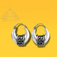 SJ SHUBHAM JEWELLERS Rehti 925 Sterling Pure Silver Oxidised Hoop Bali Earrings for Boys Girls and Women - JewelYaari By Shubham Jewellers