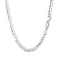 JewelYaari? Pure 925 Sterling Silver Italian Sachin Figaro Chain Necklace ACPL for Men 24 Inches(16 Gm) - JewelYaari By Shubham Jewellers