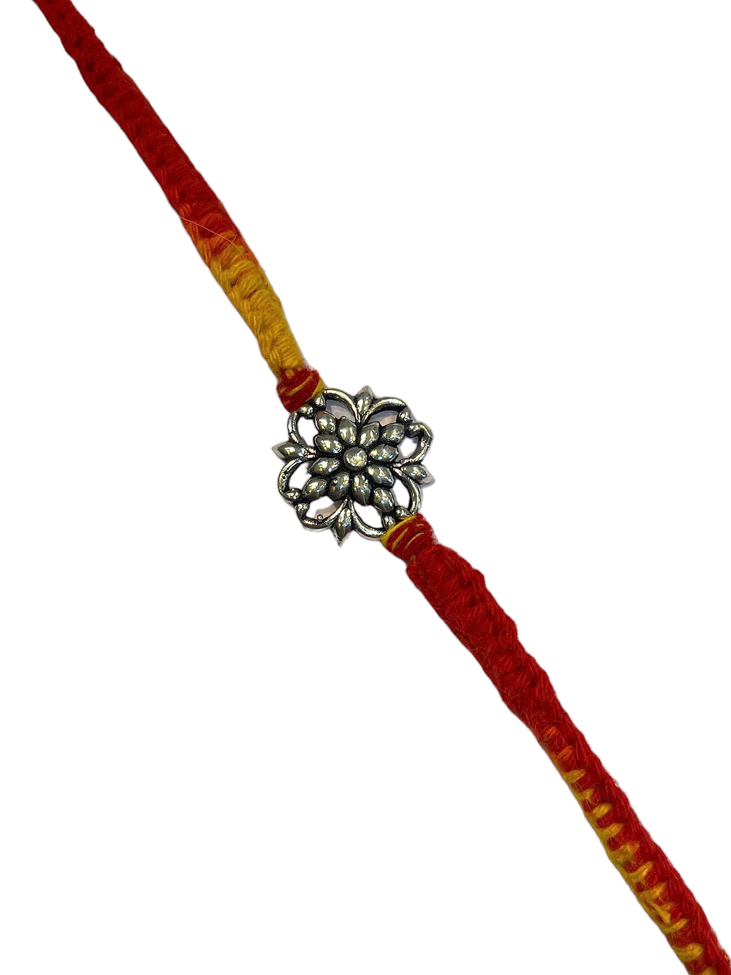 SJ SHUBHAM JEWELLERS™ 925 Sterling Silver Rakhi for brother Rakhi Bracelet Raksha Bandhan Pure Cotton For Men, Boys, Kids Rakhi With Roli Chawal - JewelYaari By Shubham Jewellers