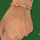 SJ SHUBHAM JEWELLERS? Pure 925 Sterling Silver Rakhi for brother Charm Bracelet Raksha Bandhan With Pure Cotton Thread For Men, Boys, Rakhis Vajra