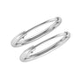 Shubham Jewellers Rehti Small Size Plain Bali Silver Hoops Earrings in Pure 92.5 Sterling Silver for Kids/Girls/Women