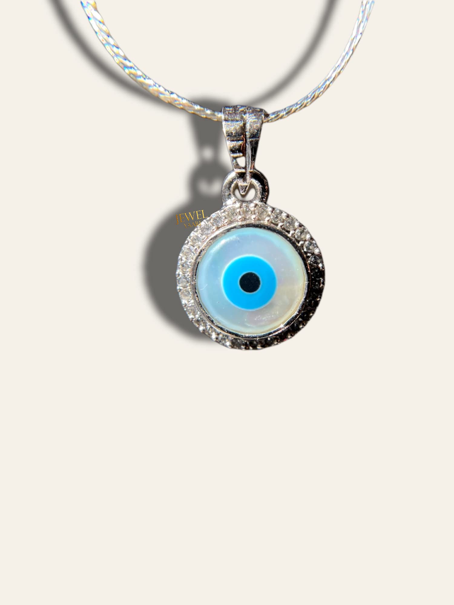 JEWELYAARI™ By SJ Stylish Evil Eye Necklace Pendant Third Blue Eyes Amulet Protection Pendant for Girls, Women, Mens and Children (Evil Eye Pendant Only) - JewelYaari By Shubham Jewellers