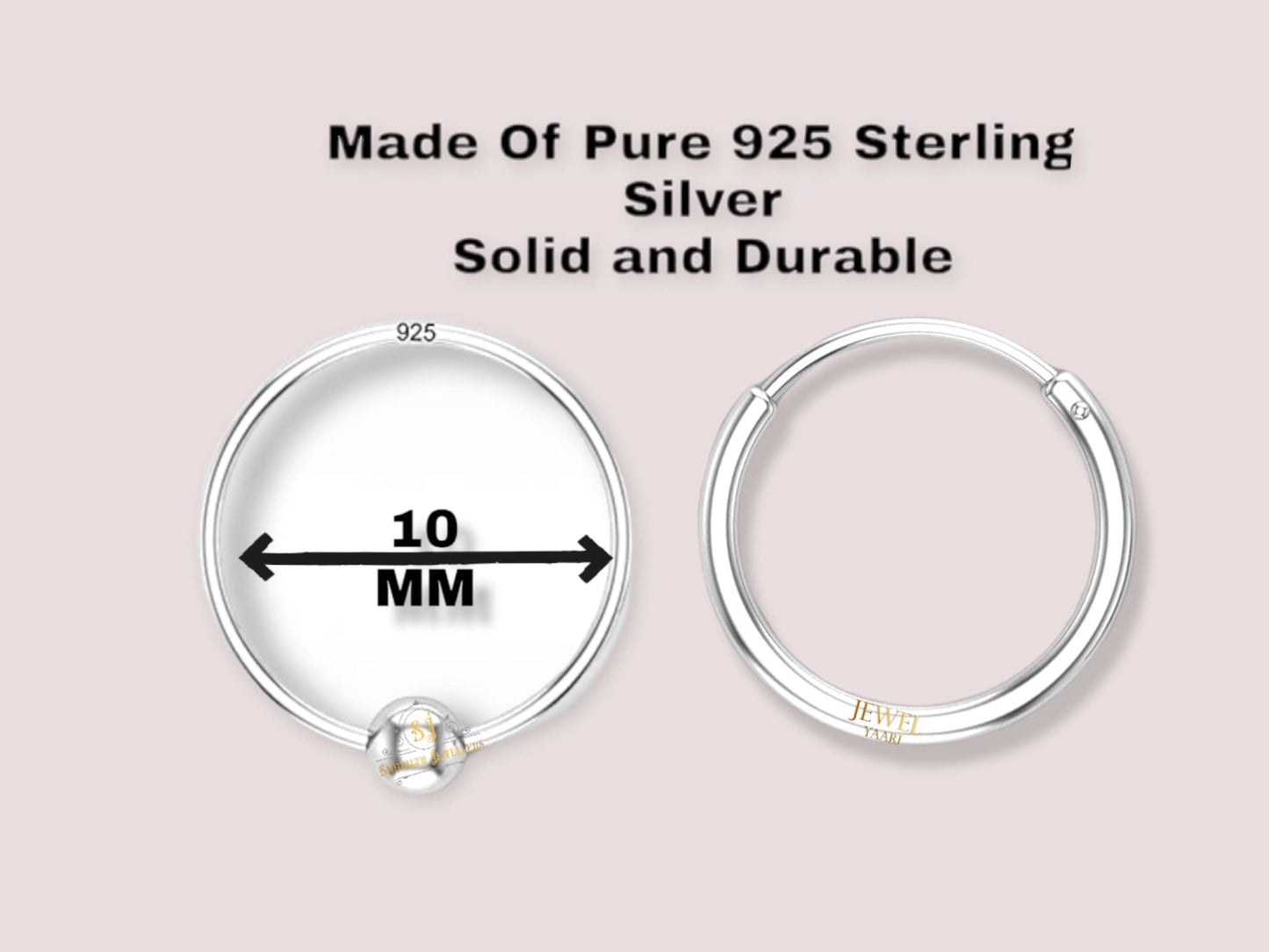 SJ SHUBHAM JEWELLERS™ Tiny Hoop and Septum Nose Ring One Piece/Combo/Gold 18K 750/925 Sterling Silver Simple & Beautiful Nose Pin For Women & Girls