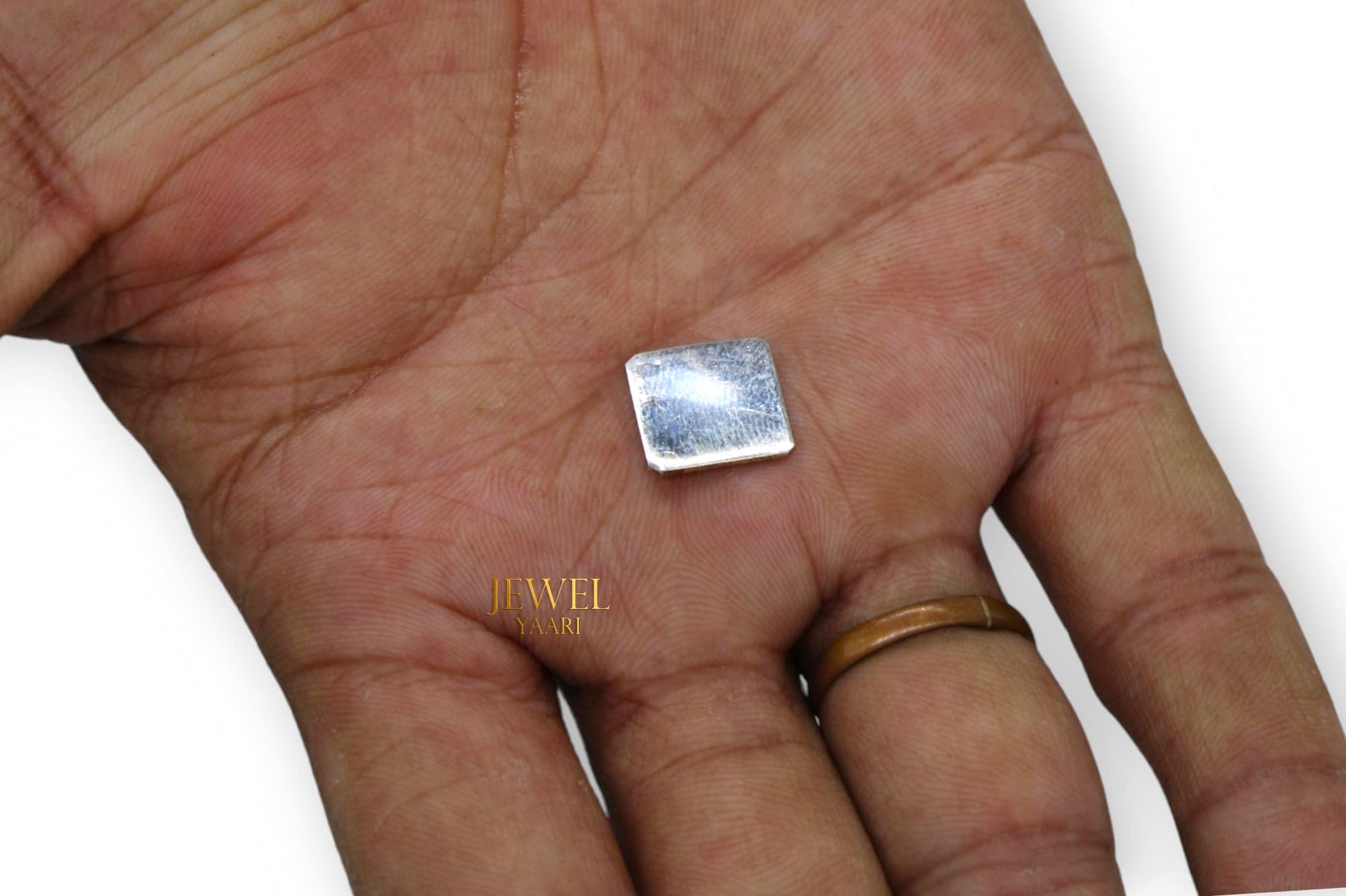 SJ SHUBHAM JEWELLERS™ 925 Pure Solid Silver Square Piece (Chokor) Pendant/Chokor for Astrology - JewelYaari By Shubham Jewellers