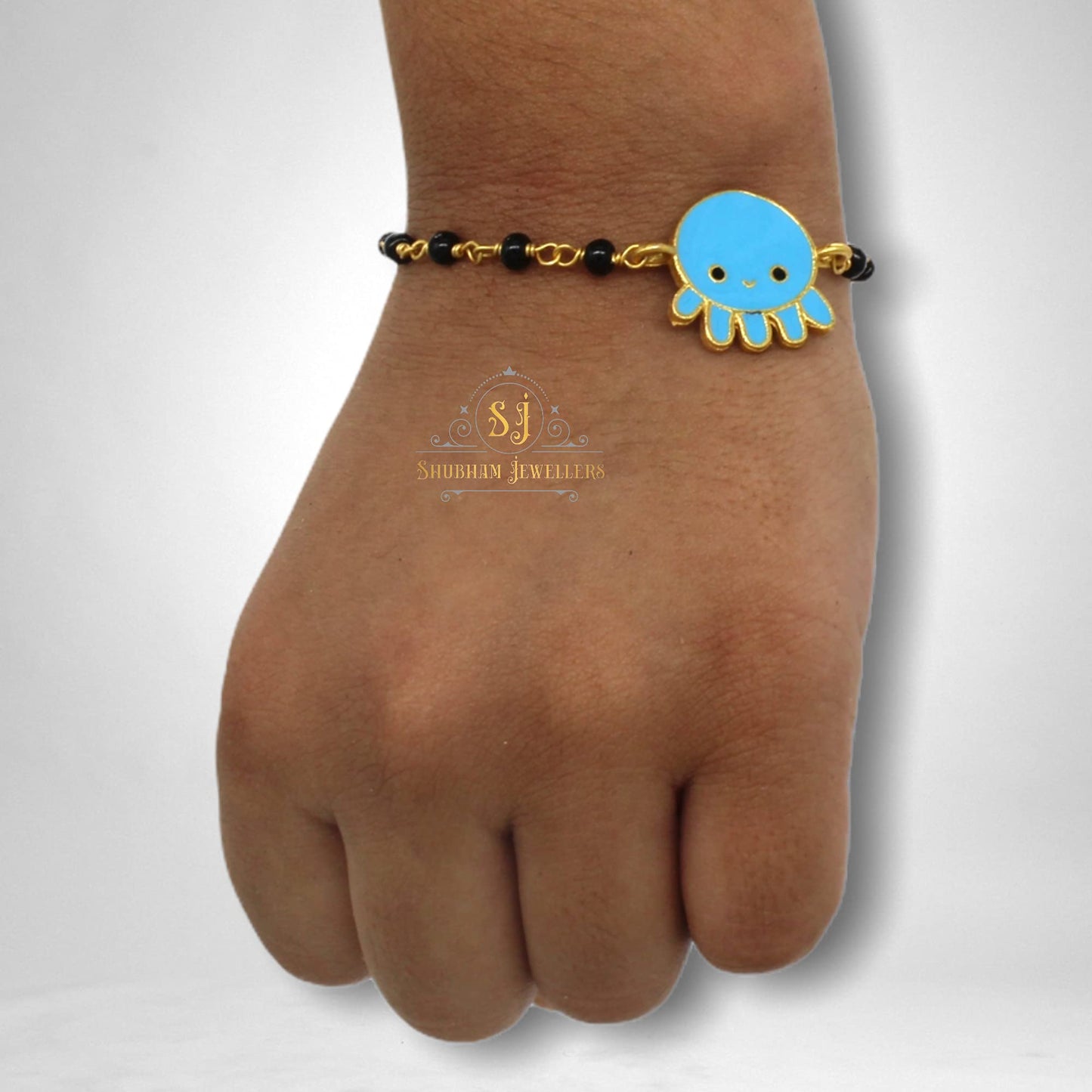 SJ Shubham Jewellers rehti 925 Sterling Silver Cute Animal Face Bracelet Nazariya For Baby Boys & Girls (New Born to 12 Month Small Size Length 5 Inch) - JewelYaari By Shubham Jewellers