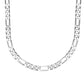 JewelYaari? Pure 925 Sterling Silver Italian Sachin Figaro Chain Necklace ACPL for Men 24 Inches(16 Gm) - JewelYaari By Shubham Jewellers