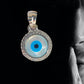 JEWELYAARI™ By SJ Stylish Evil Eye Necklace Pendant Third Blue Eyes Amulet Protection Pendant for Girls, Women, Mens and Children (Evil Eye Pendant Only) - JewelYaari By Shubham Jewellers