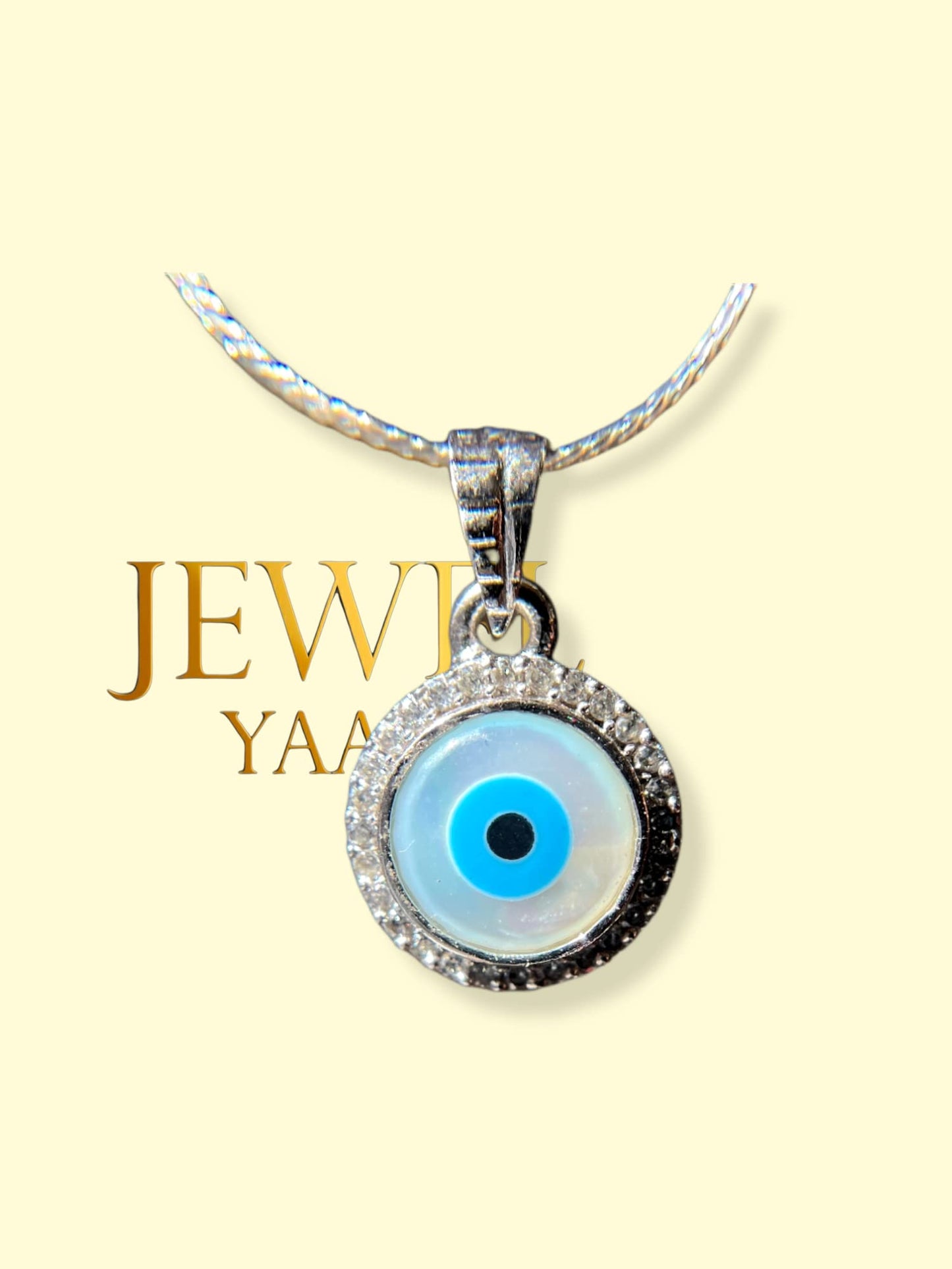 JEWELYAARI™ By SJ Stylish Evil Eye Necklace Pendant Third Blue Eyes Amulet Protection Pendant for Girls, Women, Mens and Children (Evil Eye Pendant Only) - JewelYaari By Shubham Jewellers