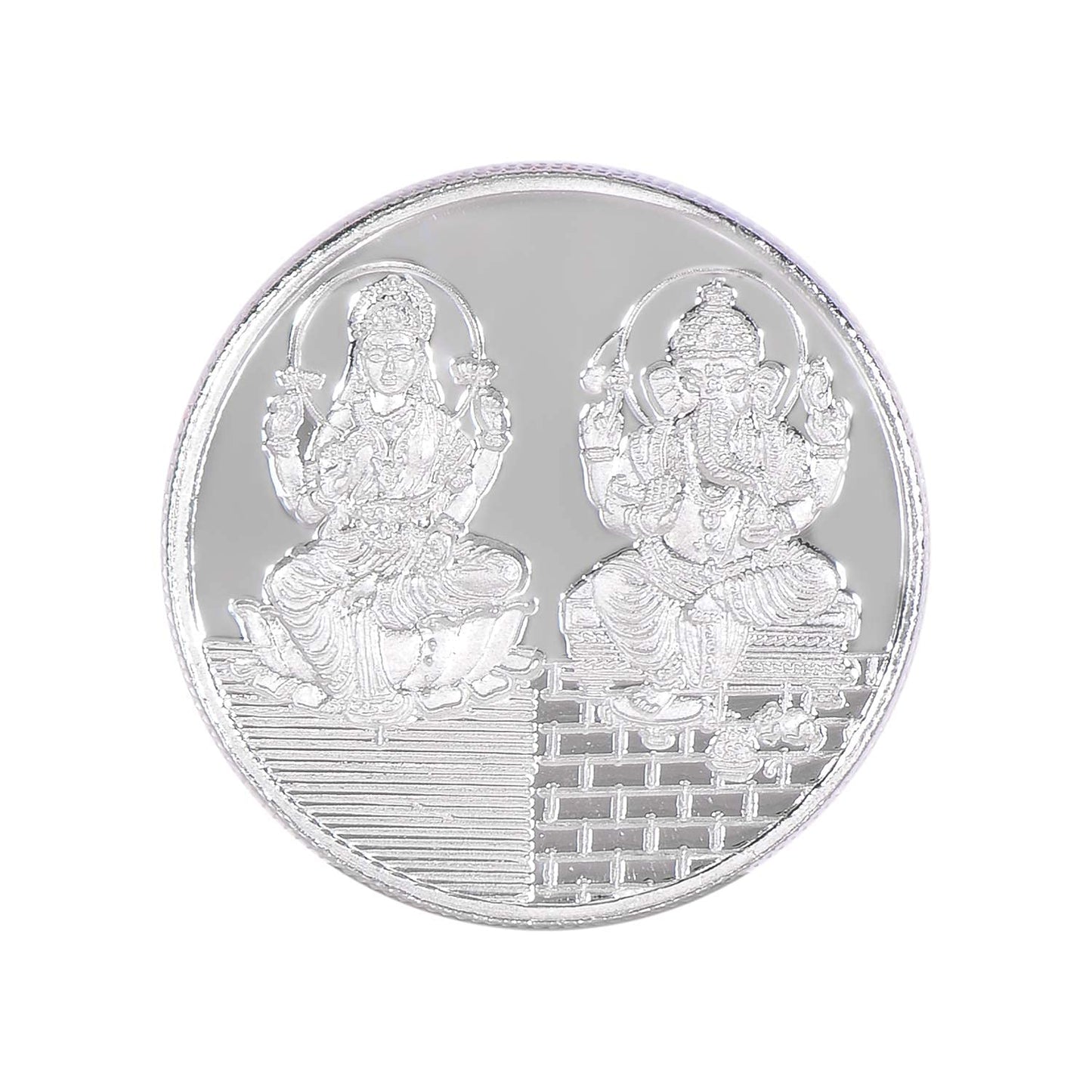 SJ Shubham Jewellers Rehti Dhanteras Diwali 999 Silver Coins, 05 gm Laxmi Ganesh Sikka with Box