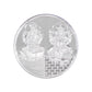 SJ Shubham Jewellers Rehti Dhanteras Diwali 999 Silver Coins, 10 gm Laxmi Ganesh Sikka with Box