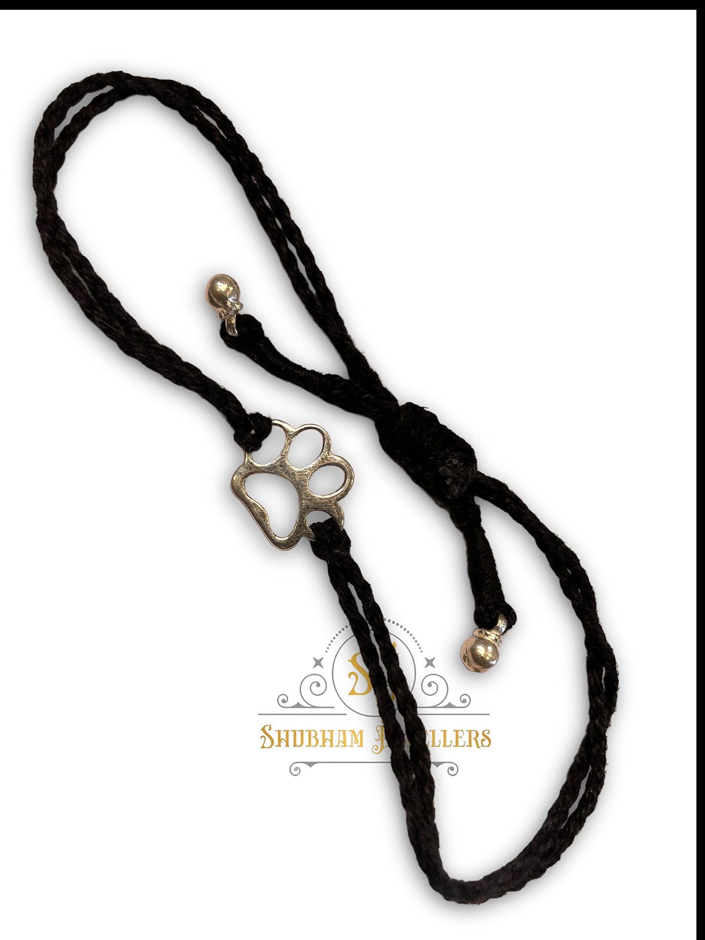 SJ SHUBHAM JEWELLERS Rehti 925 New Oxidised Silver Black Thread Footstep, Owl, Dog Nazarbattu/Nazaiya Anklet/Bracelet for Girls, Women and Children with Silver Ghunghroo