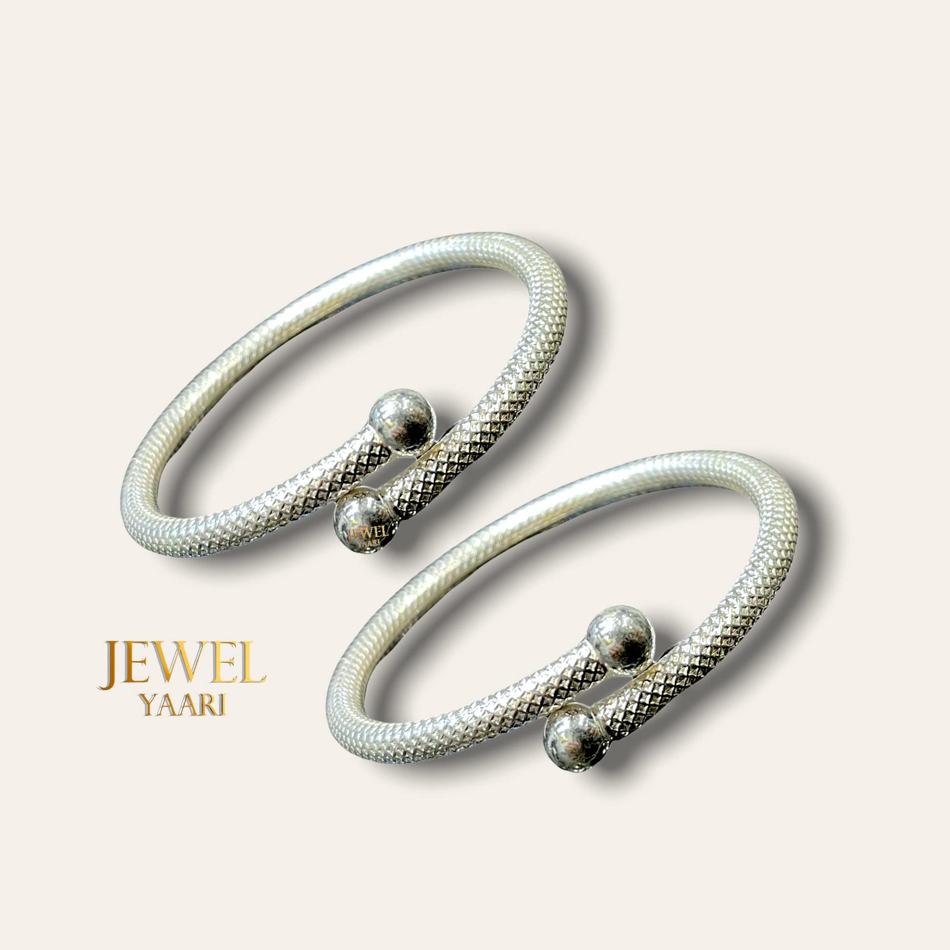SJ Shubham Jewellers Rehti Exclusive Pure 925 Sterling Silver Plain Kada for Baby Boys & Girls Variation Size - JewelYaari By Shubham Jewellers