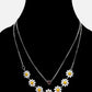 Beautiful Golden Daisy Heart Two-Layered Necklace For Women & Girls