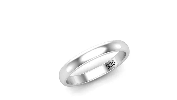 925 High Polish Regular Wear Unisex Silver Finger Ring Band in Pure 92.5 Sterling Silver