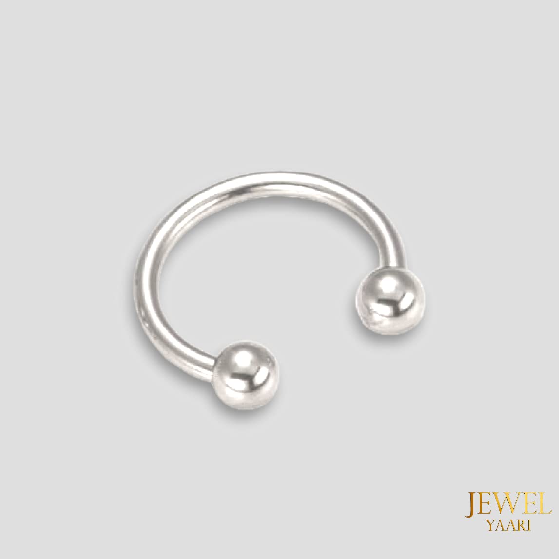 JEWELYAARIâ¢ 92.5 Silver Tiny Hoop Nose Ring 1 Piece,Two Piece, Variation, Simple & Beautiful Nose Pin For Women & Girls