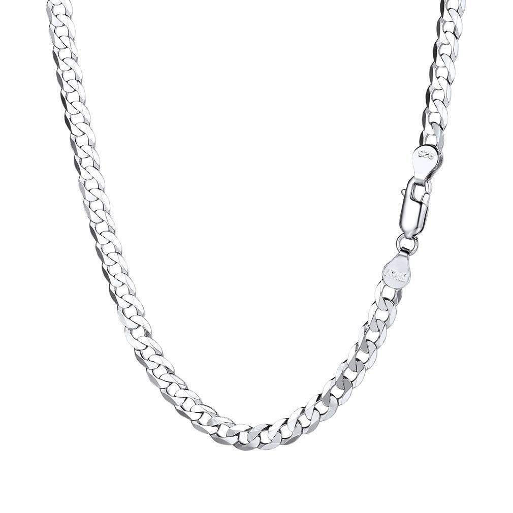 JewelYaari? Pure 925 Sterling Silver Italian Sachin Figaro Chain Necklace ACPL for Men 24 Inches(16 Gm) - JewelYaari By Shubham Jewellers