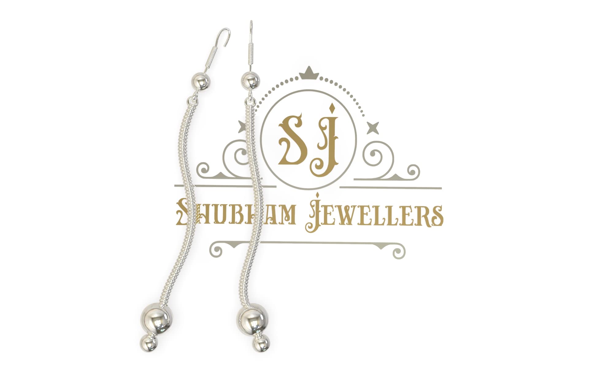 SJ SHUBHAM JEWELLERS? Minimalist Long Thin Sterling Silver BIS Hallmarked Jewelry Linear Drop Dangle Earrings - JewelYaari By Shubham Jewellers