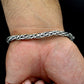 Shubham Jewellers Rehti 925 92.5 Pure Sterling Silver Oxidised Twisted Bracelet With Shiva Damru and Hallmark