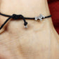 SJ SHUBHAM JEWELLERS Rehti 925 Oxidised Silver Black Thread Puppy Nazarbattu/Nazaiya Anklet/Bracelet for Girls, Women and Children with Silver Ghunghroo