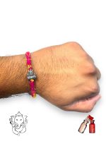 925 Sterling Silver Rakhi for brother Mahadev Bracelet Raksha Bandhan Pure Cotton For Men, Boys, Kids Rakhi With Roli Chawal