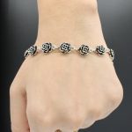 Pure 925 sterling silver Rose Bracelet for Girls