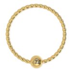 SJ SHUBHAM JEWELLERS Tiny Hoop Gold 18K 750 Nose Ring Simple & Beautiful Nose Pin For Women & Girls