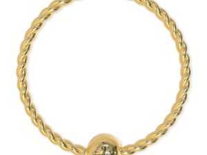 SJ SHUBHAM JEWELLERS Tiny Hoop Gold 18K 750 Nose Ring Simple & Beautiful Nose Pin For Women & Girls