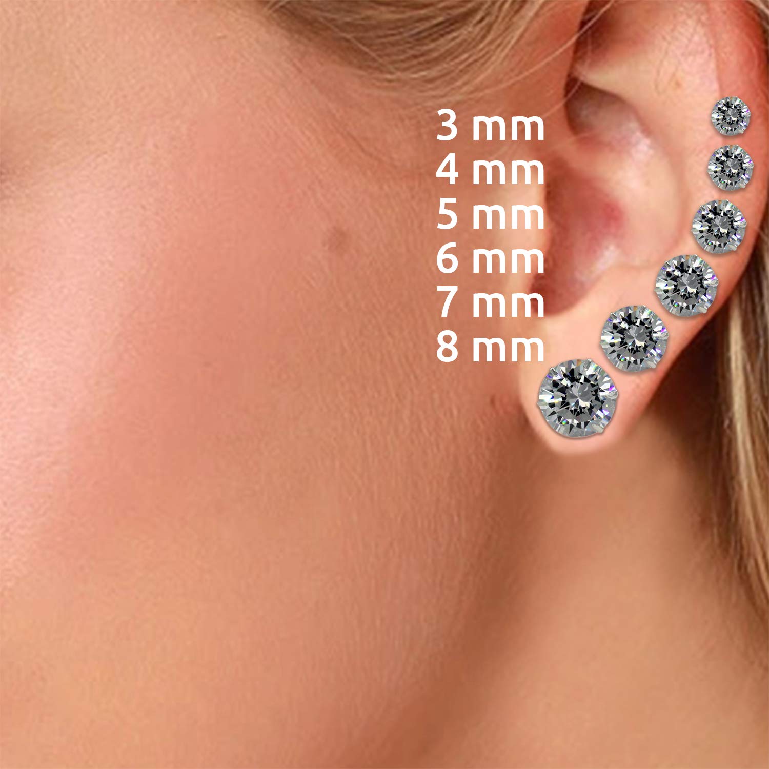 Shubham Jewellers Rehti Sterling Silver Silver Cubic Zirconia Earrings For Unisex-Adult & Unisex-Child