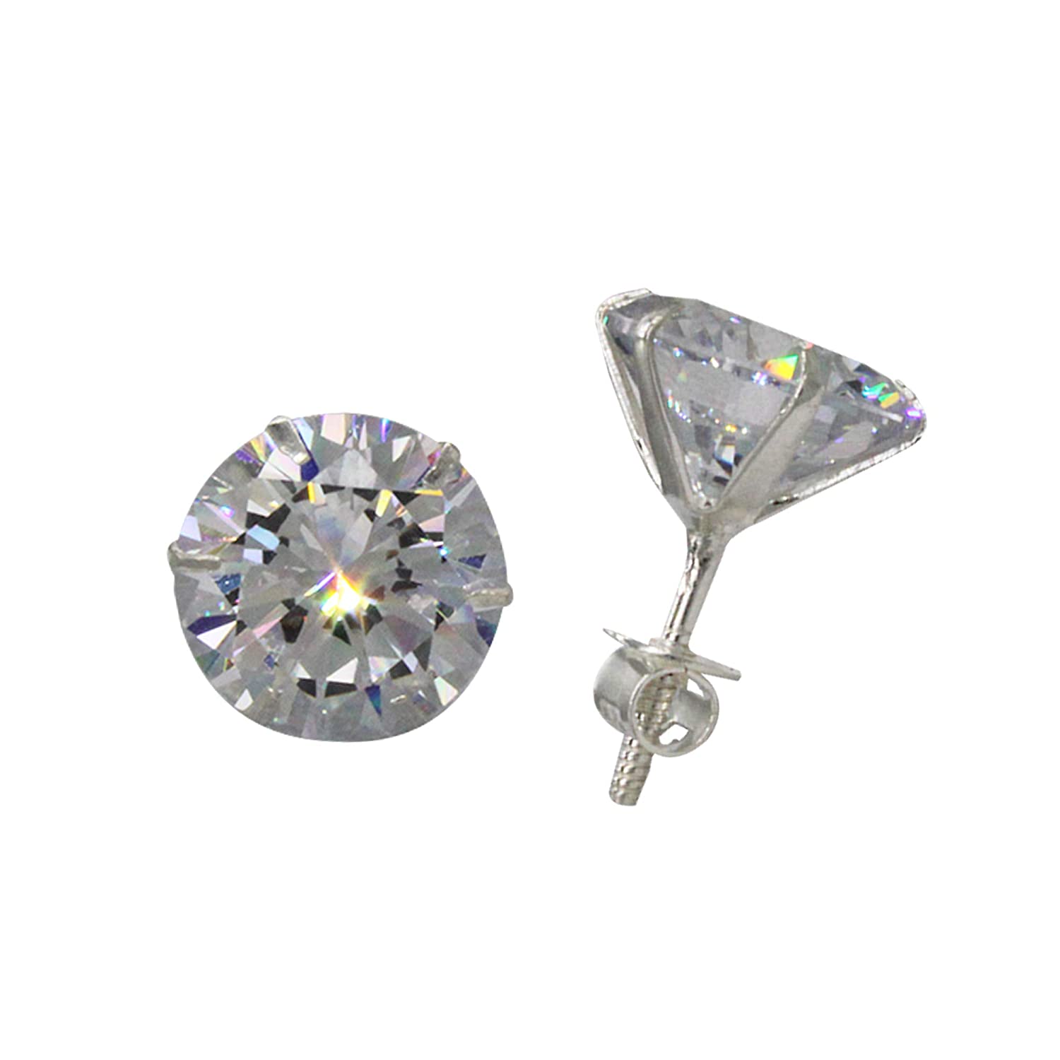 Shubham Jewellers Rehti Sterling Silver Silver Cubic Zirconia Earrings For Unisex-Adult & Unisex-Child