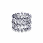 SJ SHUBHAM JEWELLERS rehti 925 Sterling Silver Folding Retractable Ring Bracelet Kada for Girls and Women