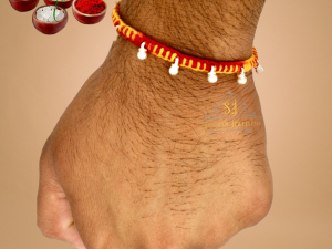 JewelYaari 925 Sterling Silver Rakhi With Roli Chawal (Ghughroo )