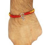 Shubham Jewellers Rehti 925 Sterling Silver Minimal Ganesha Rakhi With pure Cotton thread For Men, Women, Boys and Girls