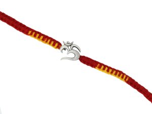 Shubham Jewellers Rehti 925 Sterling Silver Om Rakhi With pure Cotton thread For Men, Women, Boys and Girls