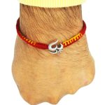 Shubham Jewellers Rehti 925 Sterling Silver Om Rakhi With pure Cotton thread For Men, Women, Boys and Girls