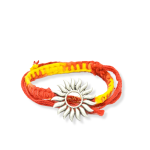 JewelYaari 925 Sterling Silver SUN Rakhi With Roli Chawal ( SUN )